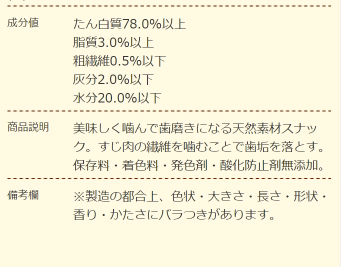 無添加 ハミガキ 七面鳥 お徳用 60g/あにまるキャンパスオンラインストア