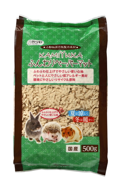 クリーンモフ 小動物用 床材 ふんわり ペーパーマット 500g