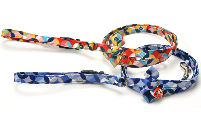 Dog Amo.k リード 千客万来 だるま M レッド