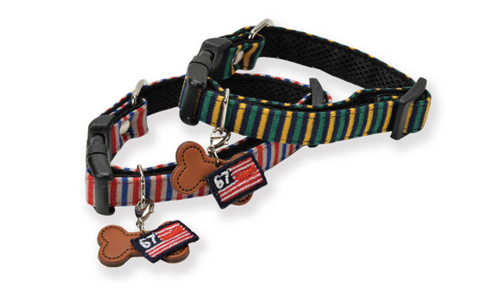 Dog Amo.k カラー スリー ボーダー M レッド