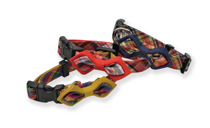 Dog Amo.k カラー シャープ リボン S/M/L レッド/イエロー/ネイビー （ S レッド ）