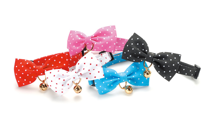 Cat Amo.k カラー 水玉 リボン S ピンク