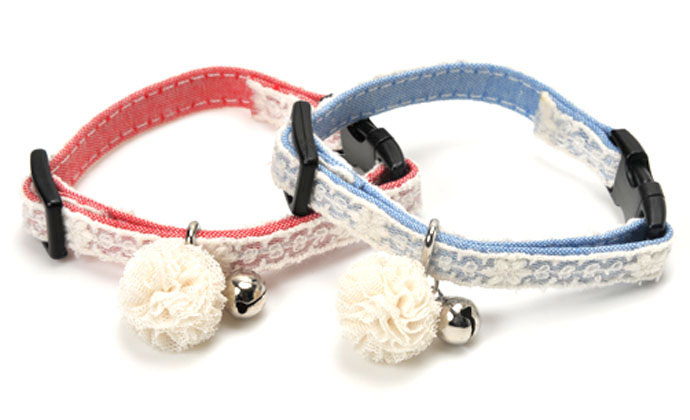 Cat Amo.k カラー ポンポン レース S ブルー