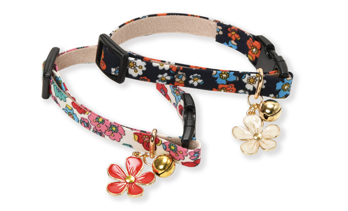 Cat Amo.k カラー 小花 S ネイビー