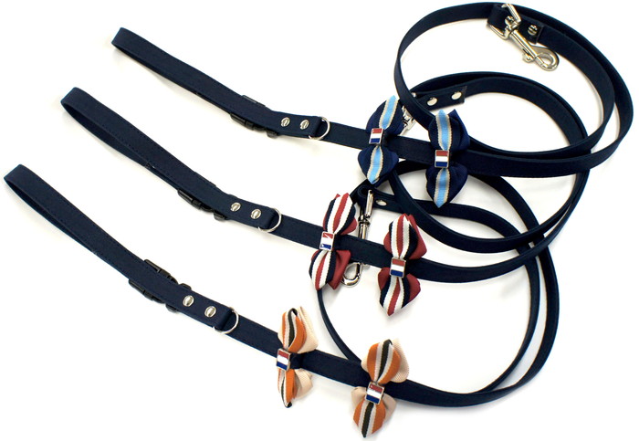 Dog Amo.k リード クール ライン S/M/L レッド/ベージュ/ネイビー （ S レッド ）