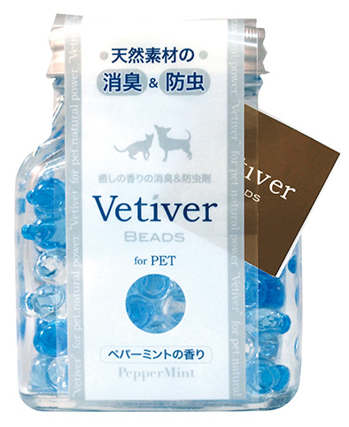 天然素材の消臭＆防虫剤 ベチバービーズ ペパーミントの香り本体 150g