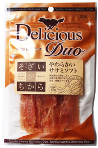 デリシャスデュオ そざいがちから やわらかいササミソフト 60g