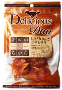 デリシャスデュオ そざいがちから しっとりりんごササミ巻き 8本