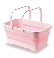 ソフトバスケット ピンク/ホワイト （ ピンク ）