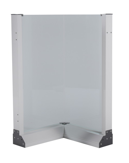 セーフテリア 出角コーナー クリアタイプ ホワイト/ダークブロンズ 600/800（ホワイト 600）