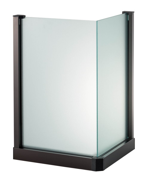 セーフテリア 出角コーナー クリアタイプ ダークブロンズ 800