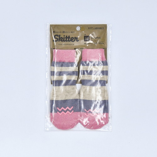 犬用靴下 スキッター Mサイズ ストーンピンク