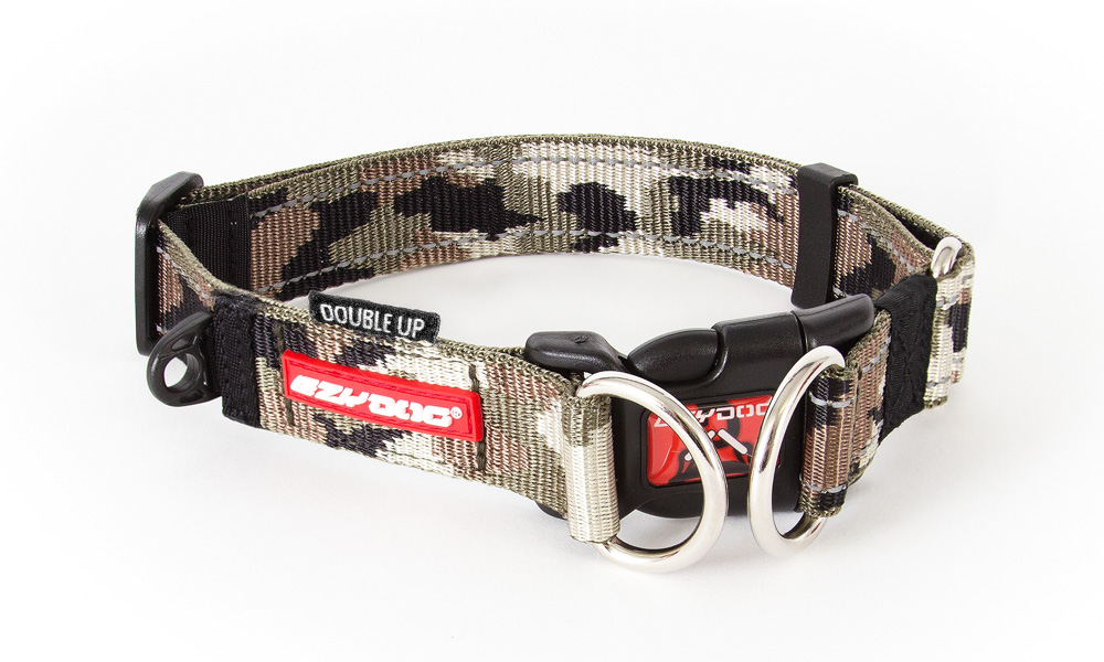 EZYDOG ダブルロックカラー グリーンカモ S