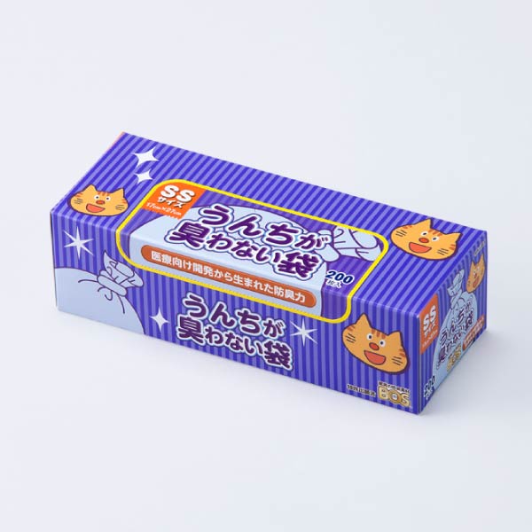 うんちが臭わない袋BOS ネコ用箱型 SSサイズ 200枚入り