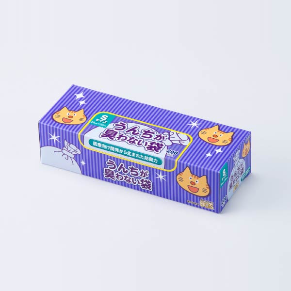 うんちが臭わない袋BOS ネコ用箱型 Sサイズ 200枚入り