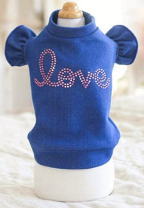 クリスタル ラブ タンク デニムブルー 各サイズ （ XSサイズ ）