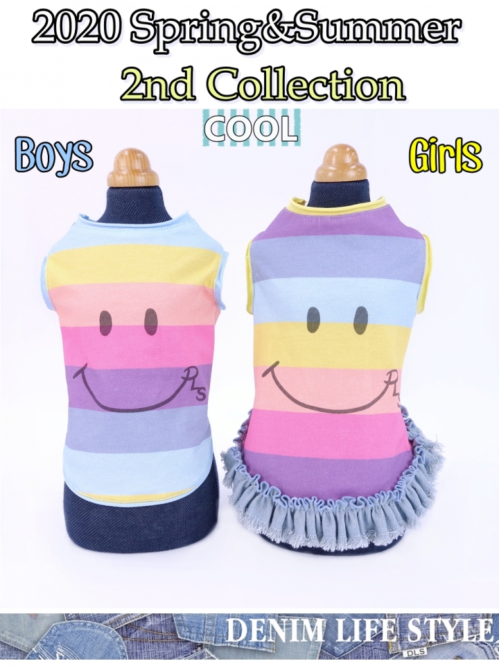 RAINBOW SMILE TANK Boys XSサイズ