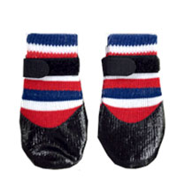 トリコロール ラバーソックス SSサイズ ブルー×レッド