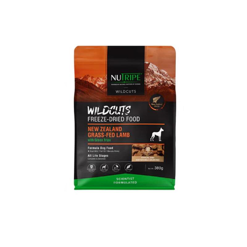 ニュートライプ ワイルドカット フリーズドライ ラムwithグリーントライプ380g