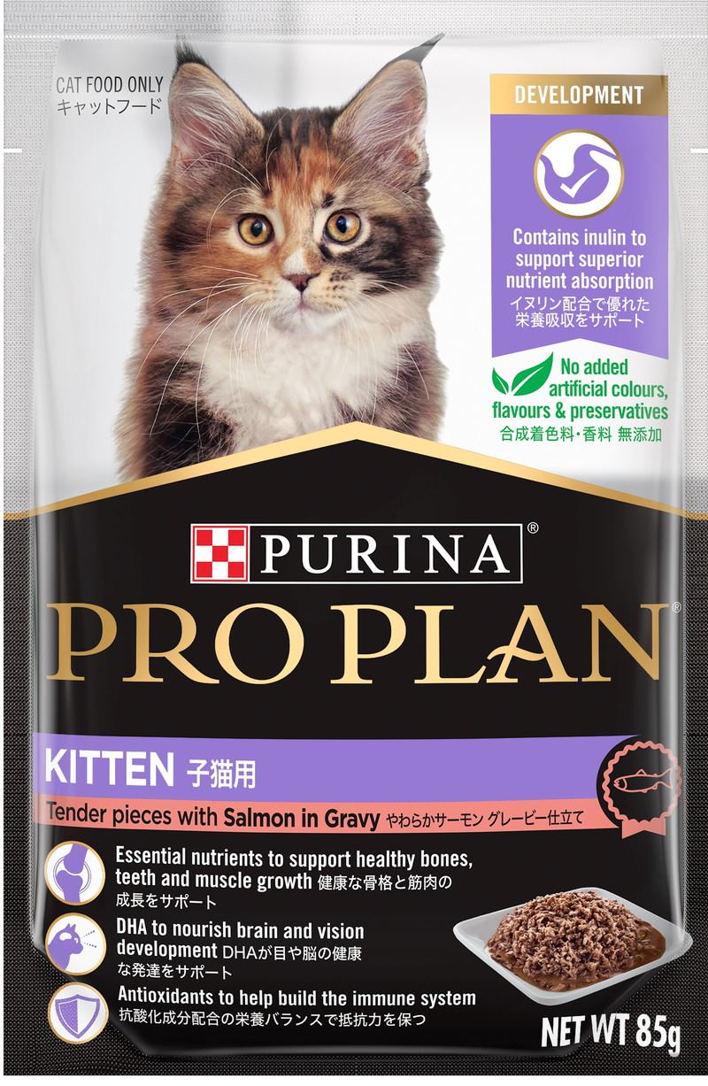 プロプラン キャット パウチ 子猫用 やわらかサーモン グレービー仕立て 85g