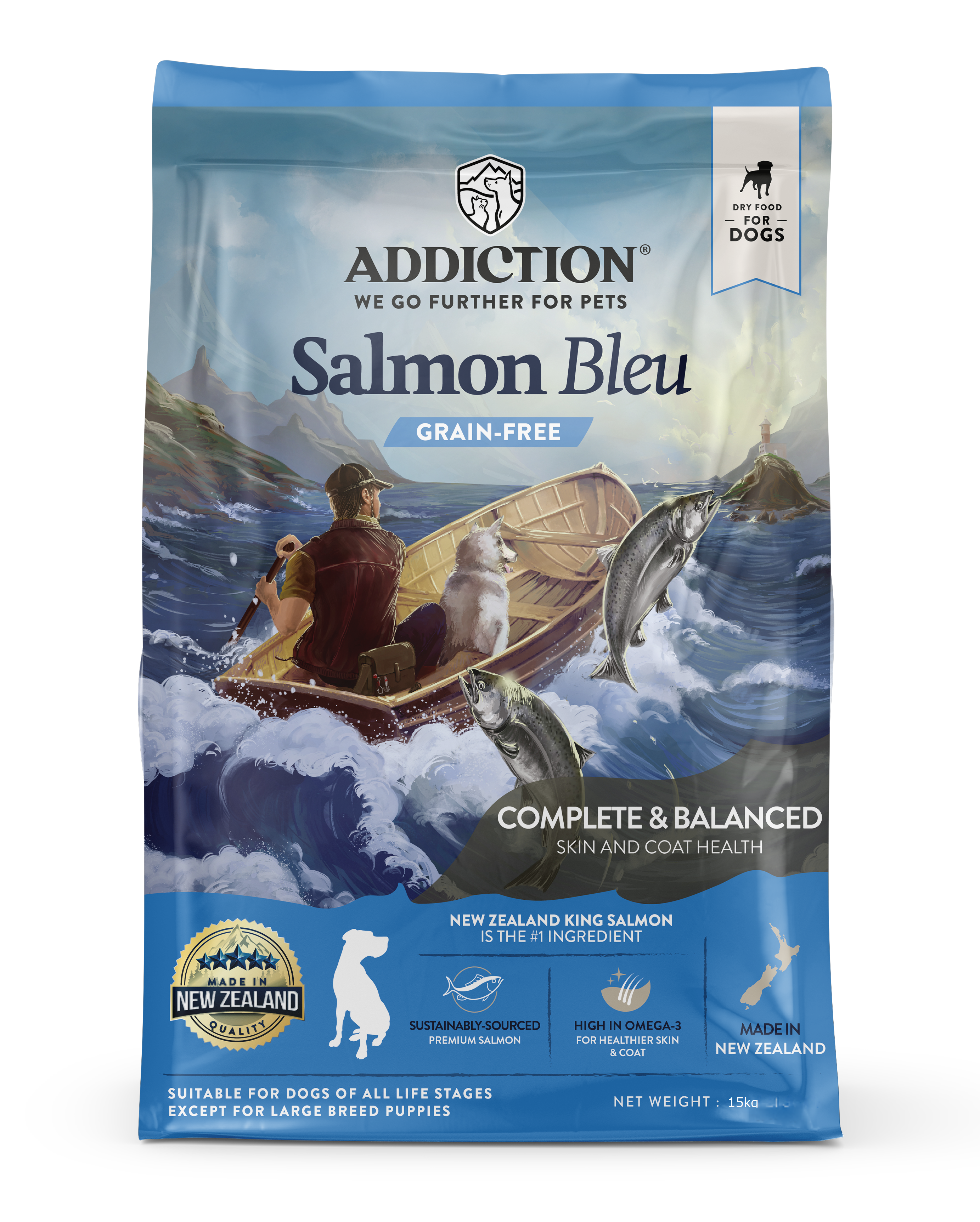 アディクション サーモンブルー グレインフリー ドッグ 15kg