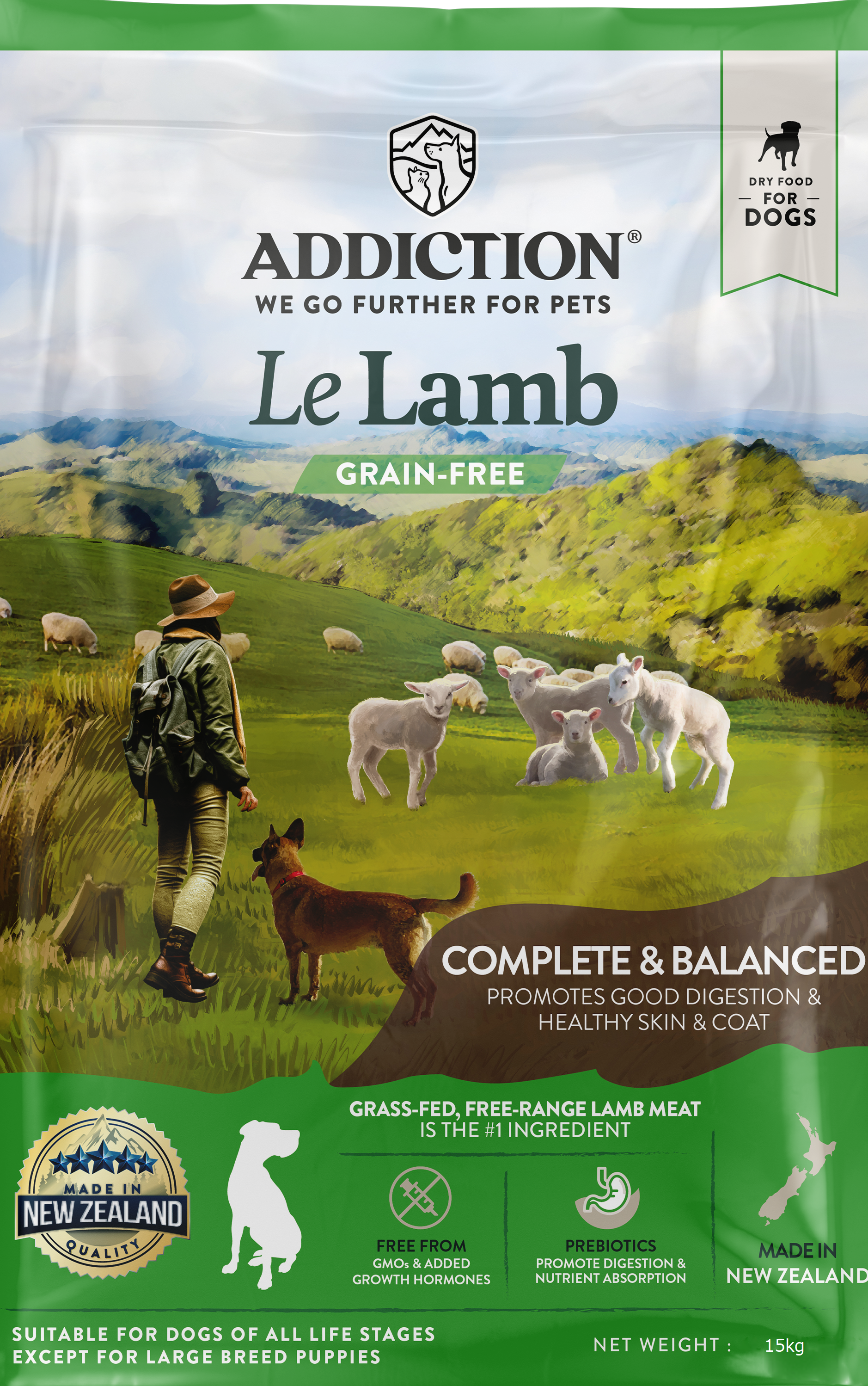 アディクション ル・ラム グレインフリー ドッグ 15kg