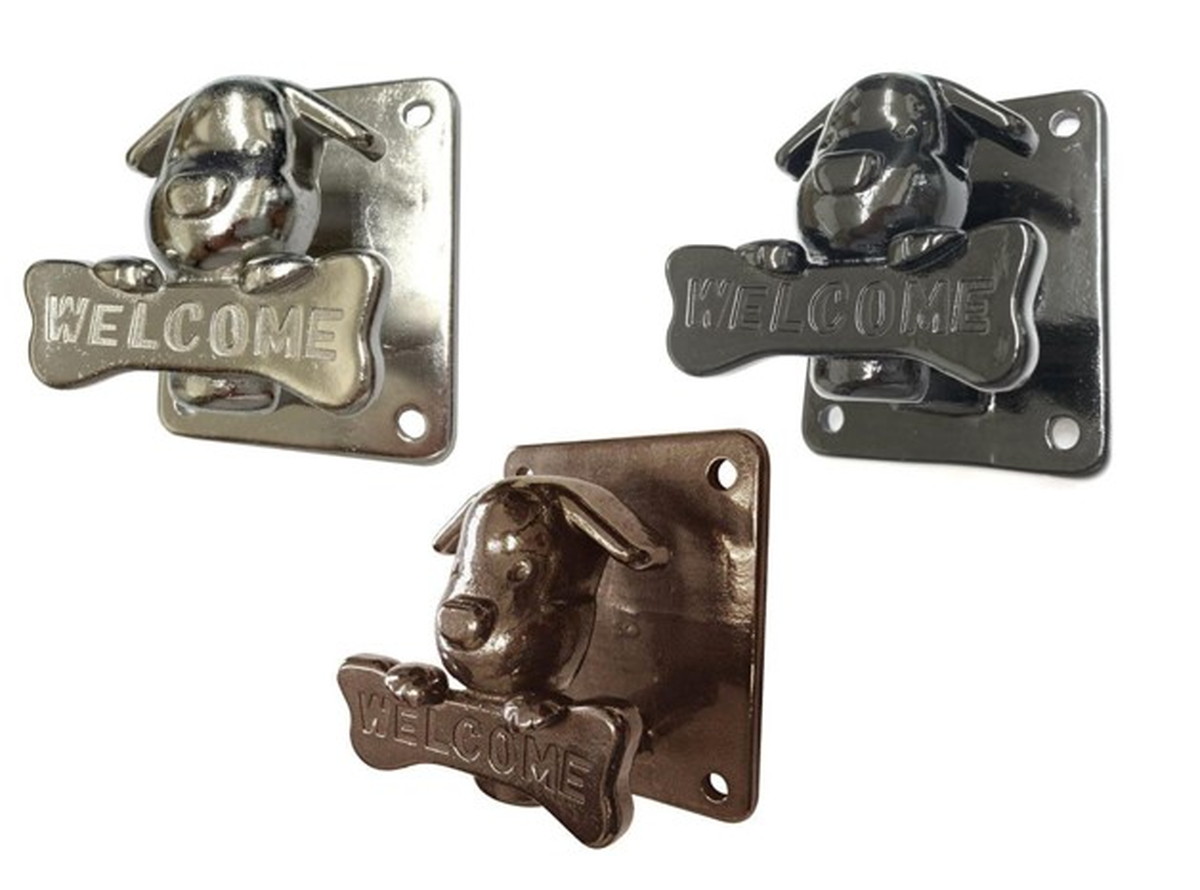 壁掛け わんこフック 各色 （ シルバー ）